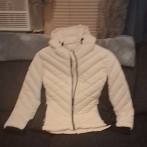 Calvin Klein Cream Quilted Puffer Jacket